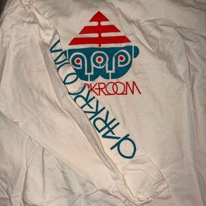 White Long Sleeve Shirt with Graphic Print Olarkroon